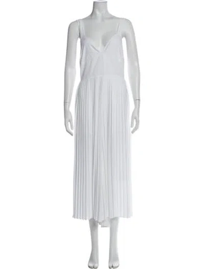 Pre-owned Vince V-neck Jumpsuit In White