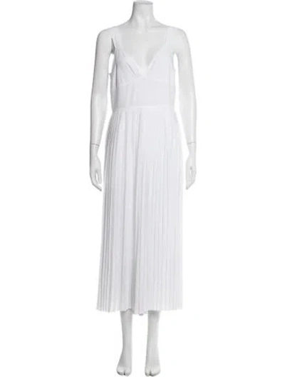 Pre-owned Vince V-neck Jumpsuit In White