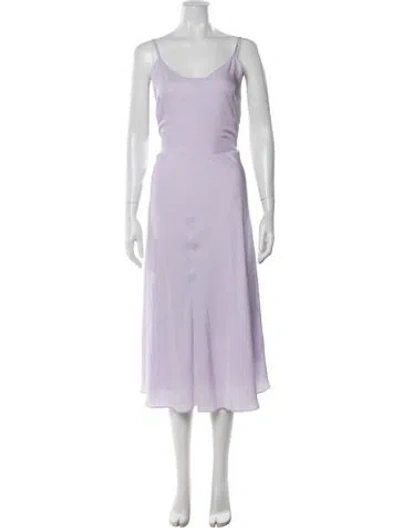 Pre-owned Vince V-neck Long Dress In Purple