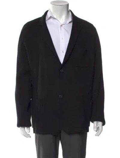 Pre-owned Vince V-neck Long Sleeve Cardigan In Blue