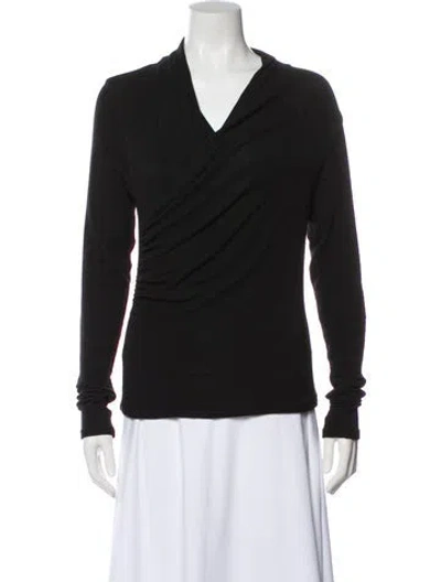 Pre-owned Vince V-neck Sweater In Black