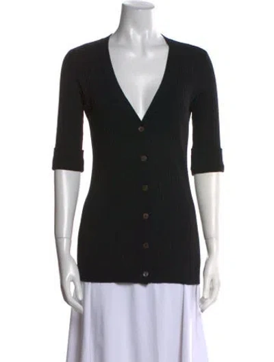 Pre-owned Vince V-neck Sweater In Black