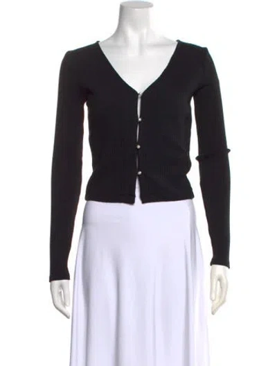Pre-owned Vince V-neck Sweater In Black