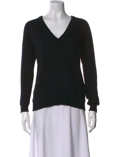 Pre-owned Vince V-neck Sweater In Black