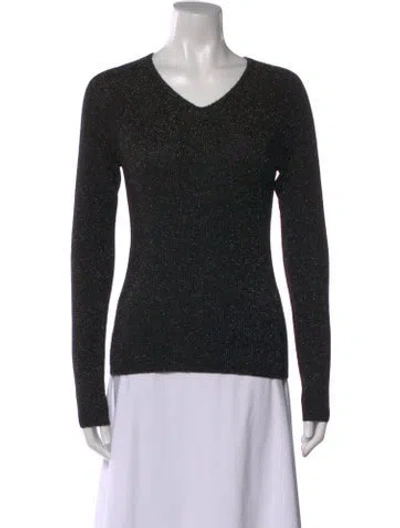 Pre-owned Vince V-neck Sweater In Black