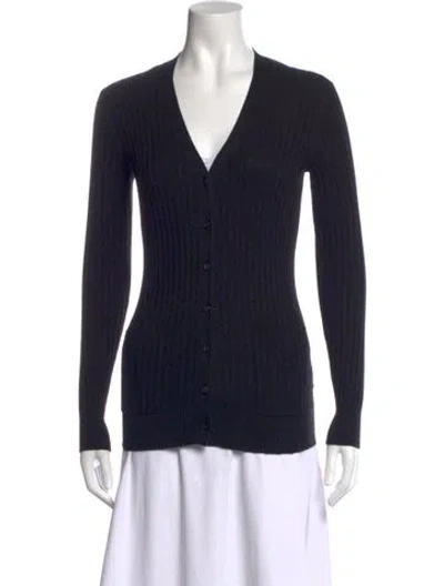 Pre-owned Vince V-neck Sweater In Black