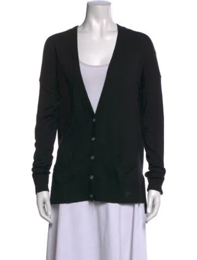 Pre-owned Vince V-neck Sweater In Black
