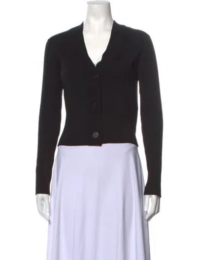 Pre-owned Vince V-neck Sweater In Black
