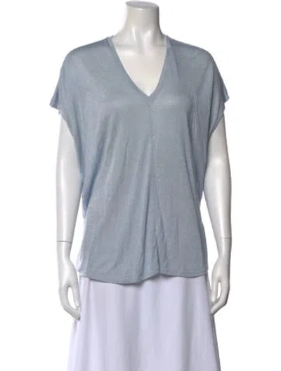 Pre-owned Vince V-neck Sweater In Blue