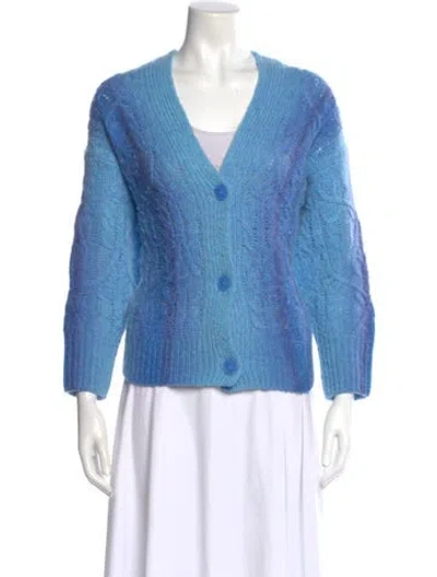 Pre-owned Vince V-neck Sweater In Blue