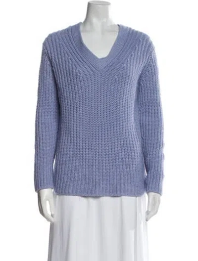 Pre-owned Vince V-neck Sweater In Blue