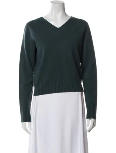 Pre-owned Vince V-neck Sweater In Blue