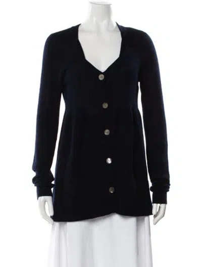 Pre-owned Vince V-neck Sweater In Blue