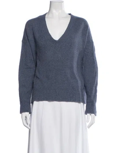 Pre-owned Vince V-neck Sweater In Blue