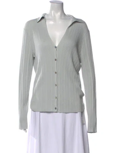 Pre-owned Vince V-neck Sweater In Blue