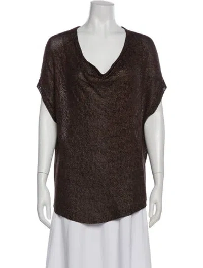 Pre-owned Vince V-neck Sweater In Brown