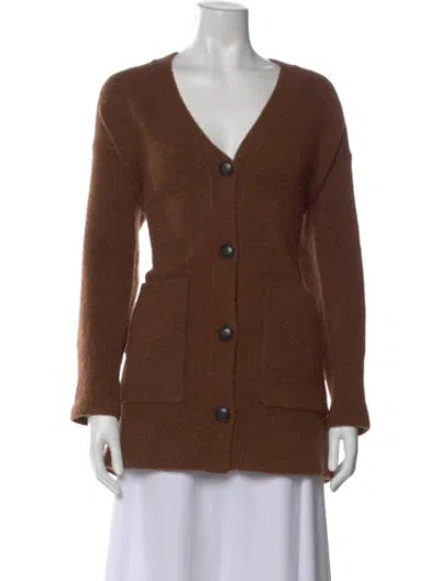 Pre-owned Vince V-neck Sweater In Brown