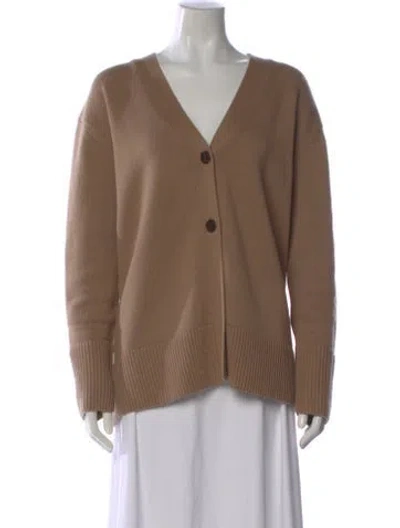 Pre-owned Vince V-neck Sweater In Brown