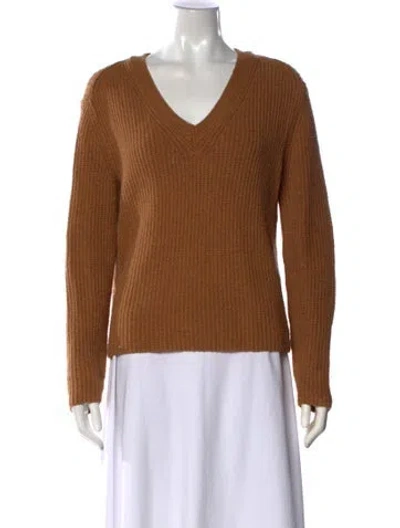 Pre-owned Vince V-neck Sweater In Brown