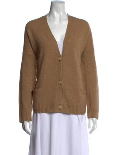 Pre-owned Vince V-neck Sweater In Brown