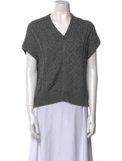 Pre-owned Vince V-neck Sweater In Gray