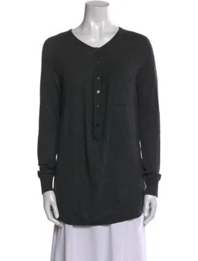 Pre-owned Vince V-neck Sweater In Gray