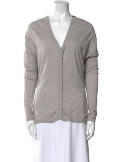 Pre-owned Vince V-neck Sweater In Gray