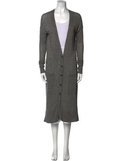 Pre-owned Vince V-neck Sweater In Gray