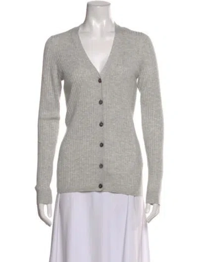 Pre-owned Vince V-neck Sweater In Gray