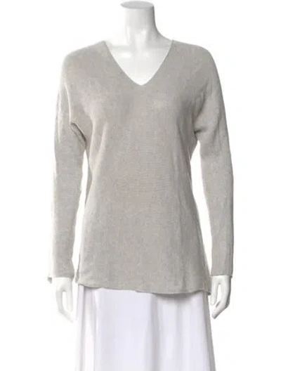 Pre-owned Vince V-neck Sweater In Gray