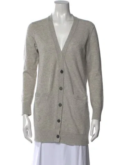Pre-owned Vince V-neck Sweater In Gray