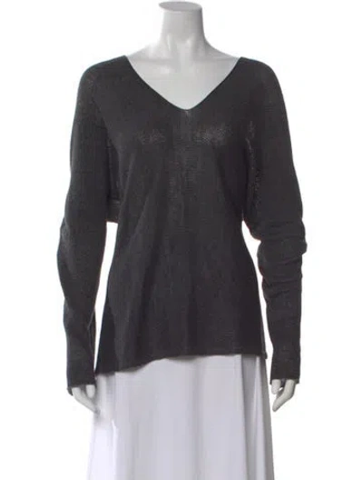 Pre-owned Vince V-neck Sweater In Gray
