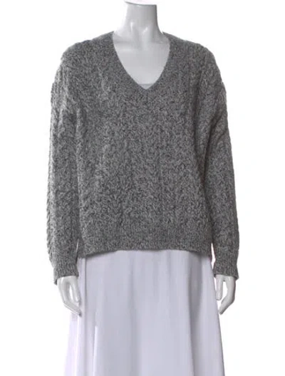 Pre-owned Vince V-neck Sweater In Gray