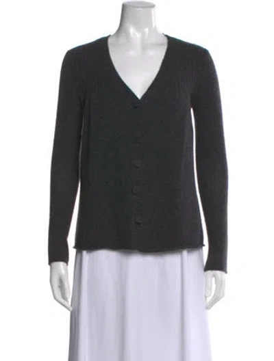Pre-owned Vince V-neck Sweater In Gray