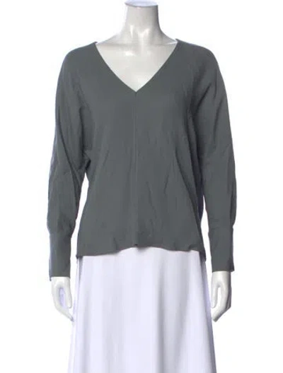 Pre-owned Vince V-neck Sweater In Gray
