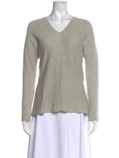 Pre-owned Vince V-neck Sweater In Gray
