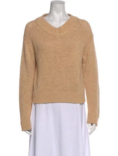 Pre-owned Vince V-neck Sweater In Neutral