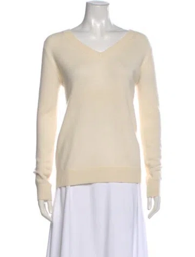 Pre-owned Vince V-neck Sweater In Neutral