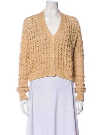 Pre-owned Vince V-neck Sweater In Neutral