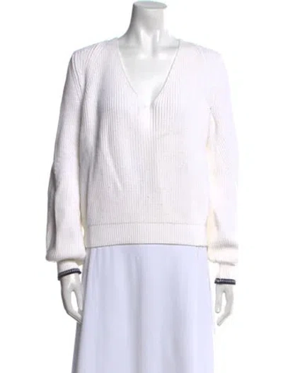 Pre-owned Vince V-neck Sweater In Neutral