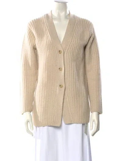Pre-owned Vince V-neck Sweater In Neutral