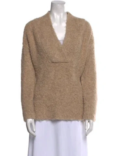 Pre-owned Vince V-neck Sweater In Neutral