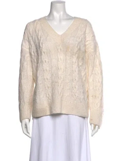 Pre-owned Vince V-neck Sweater In Neutral