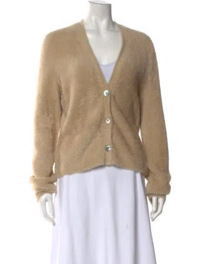 Pre-owned Vince V-neck Sweater In Neutral