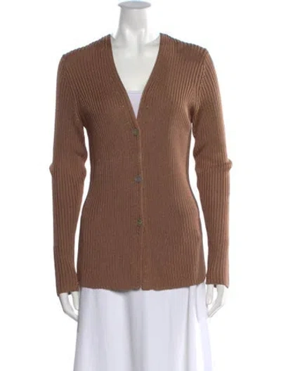 Pre-owned Vince V-neck Sweater In Neutral
