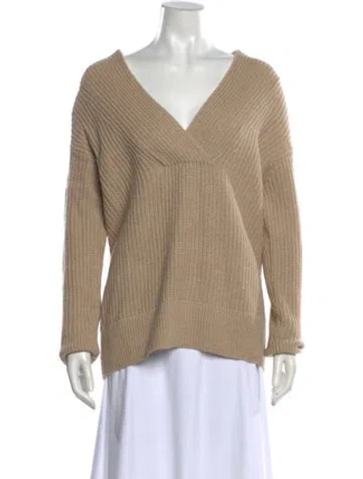 Pre-owned Vince V-neck Sweater In Neutral