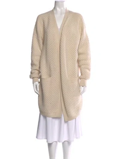 Pre-owned Vince V-neck Sweater In Neutral