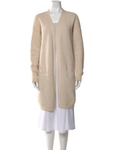 Pre-owned Vince V-neck Sweater In Neutral