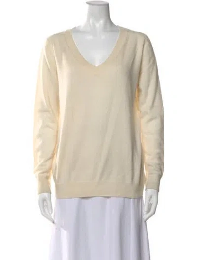 Pre-owned Vince V-neck Sweater In Neutral