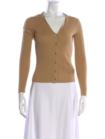 Pre-owned Vince V-neck Sweater In Neutral